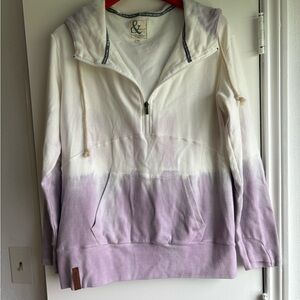 Ampersand Purple and White Ombre Hoodie